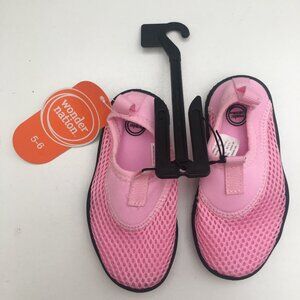 Wonder Nation Toddler Pink Mesh Swim Shoes Size 5-6
